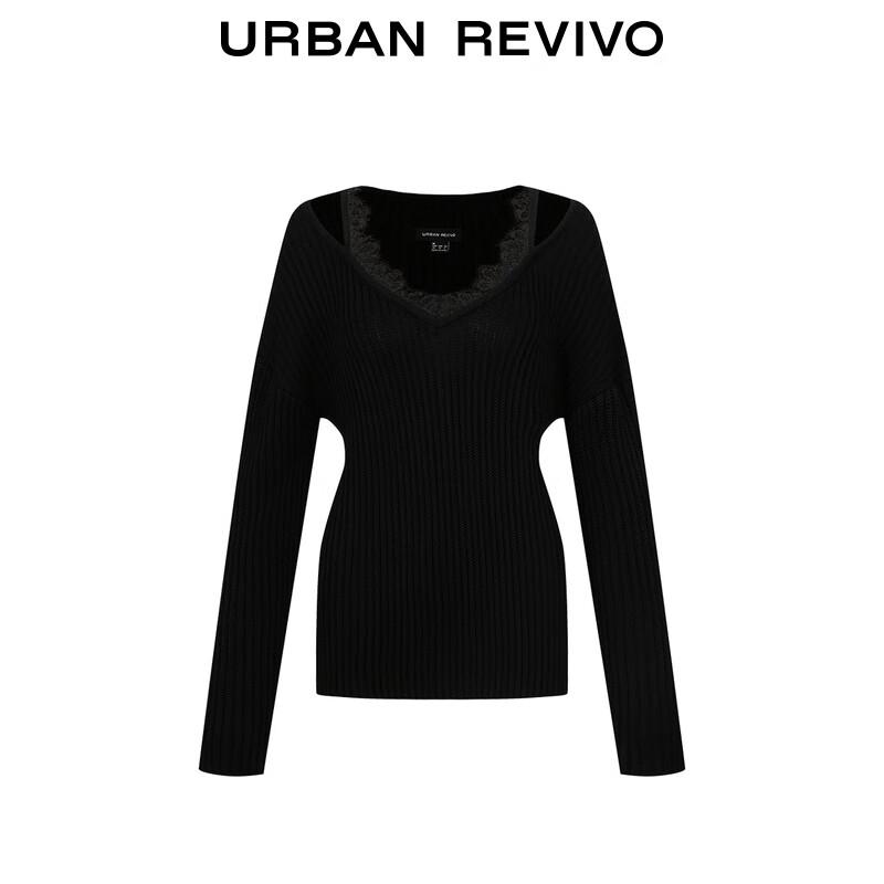 UR Women's Ribbed Lace Camisole Knit Top