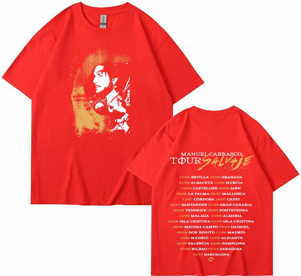 

Rapper Manuel Carrasco Salvaje Tour 2025 Graphic T Shirts Men Women Harajuku Hip Hop TShirt Short Sleeve Casual Hot Sale Tshirt S