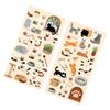 Cartoon Kitten Animal Sticker Adhesive Paper PVC Sticker for Scrapbooking Journal Phone Decoration Classroom Rewarding