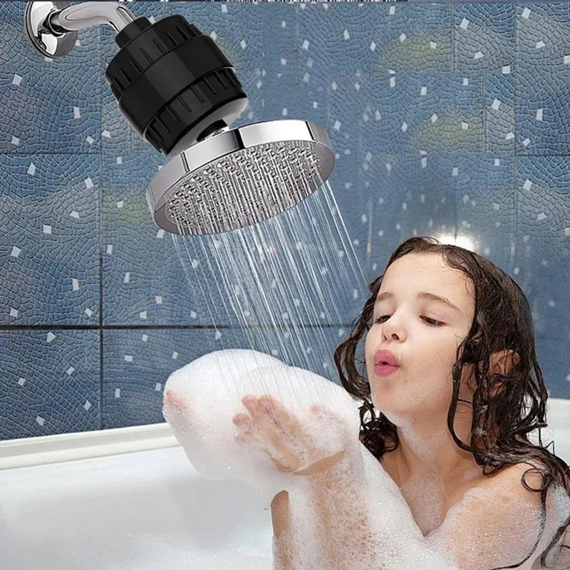 High output shower water filter 15/20 stages removes chlorine fluoride heavy metals filter softens high quality shower head