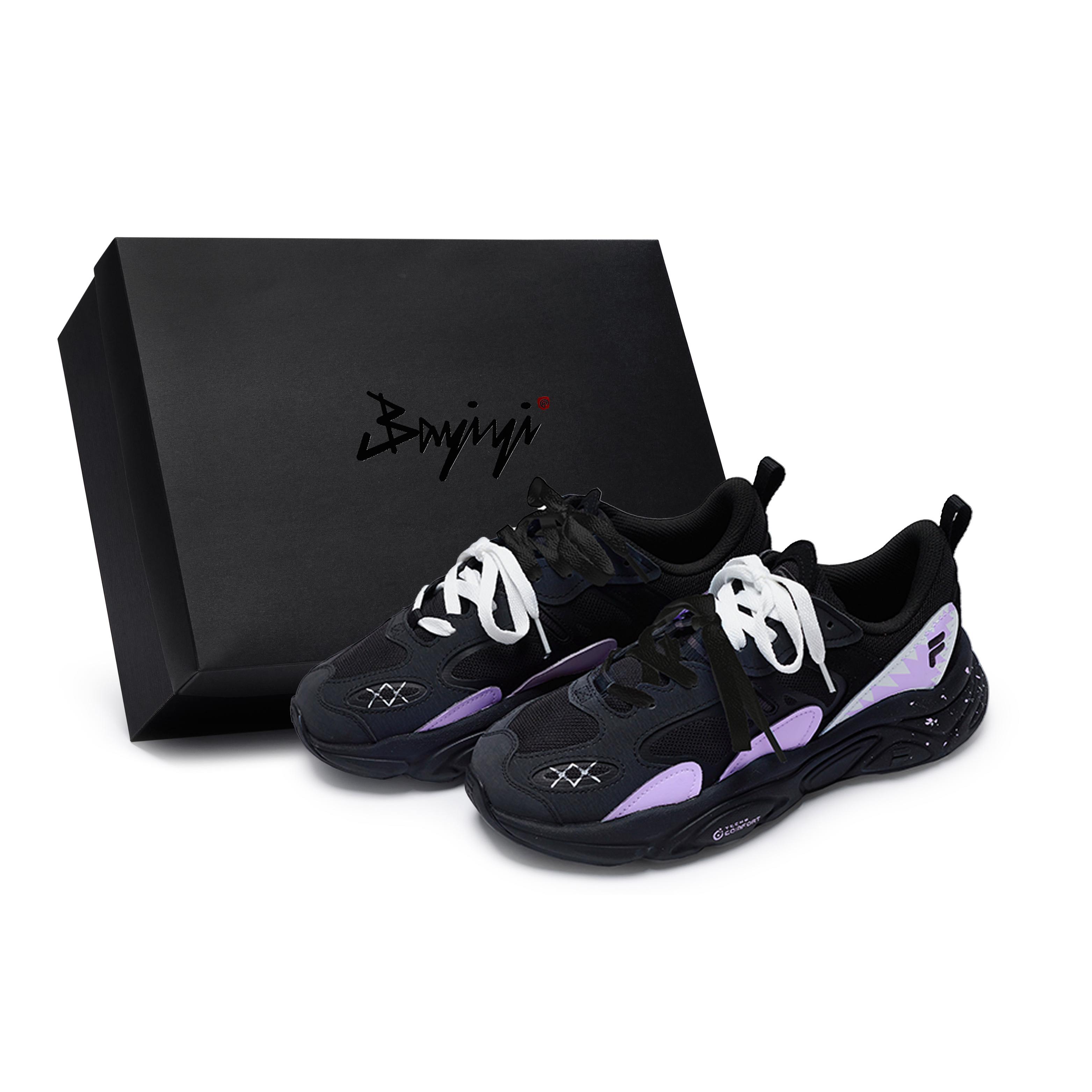 FILA Mars 2 Mars 2.0 811 Manufacturing, Tide Purple, Special Shoe Box Low top Casual Shoes Men s Black Purple White F12M141116FBK(Team80-SBOX) 44.5