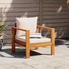 Vidaxl Garden Chair With Cushions, Solid Acacia Wood