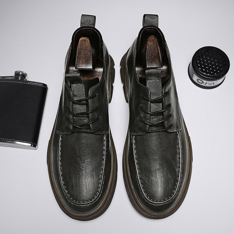 Fashion Classic Brand Men's Genuine Leather Casual Shoes Massage Soles Hiking Shoes Men's High-quality Sports Shoes Free Delivery