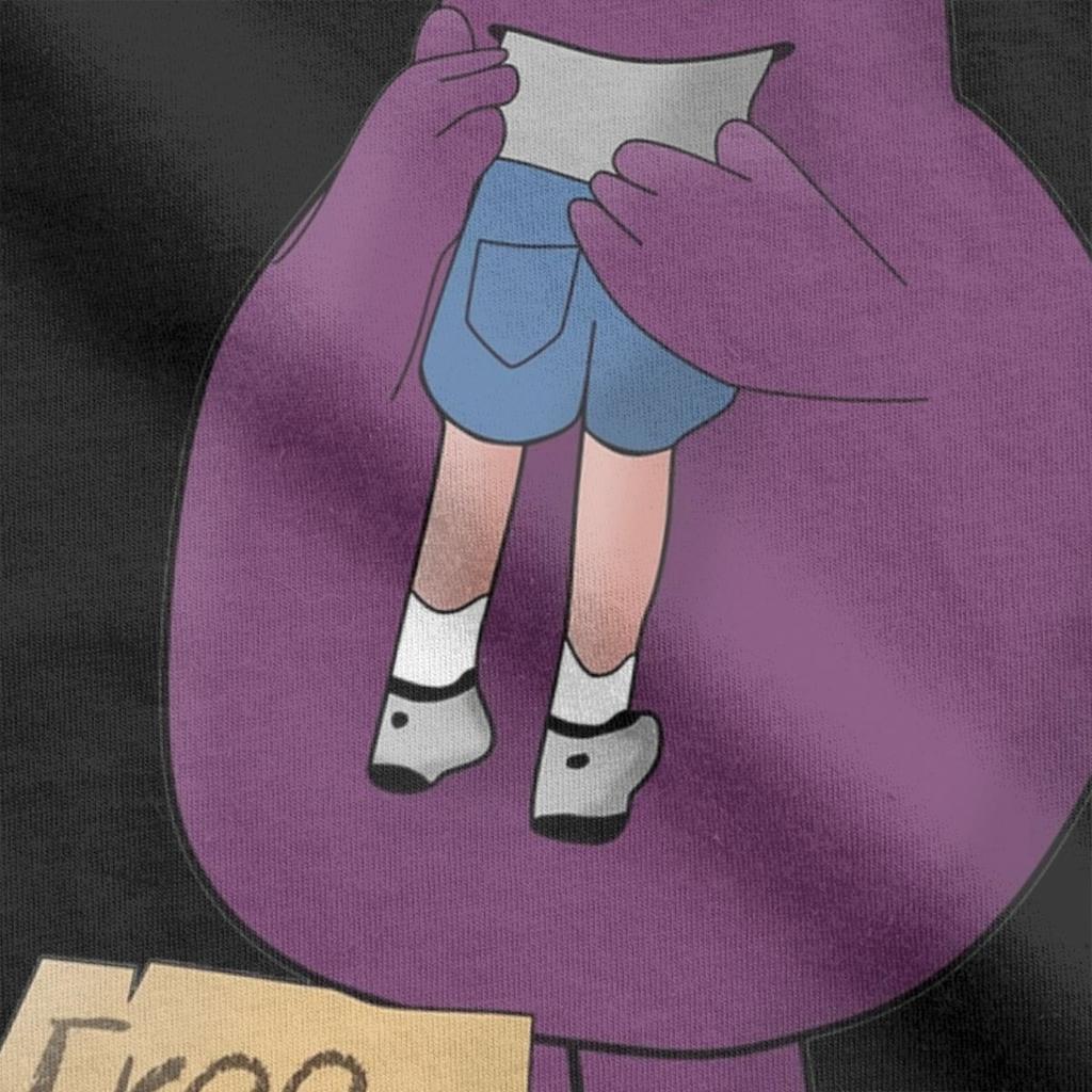 Hungry For Free Hugs From Grimace Men's T Shirts Novelty Tee Shirt Short Sleeve Crewneck T-Shirts Pure Cotton Gift Idea Clothes