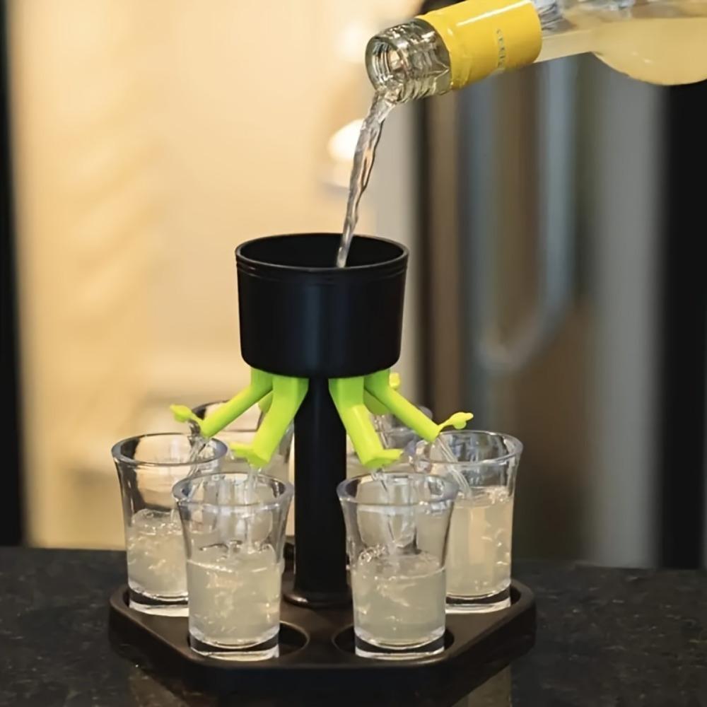 Dávkovač na 6 pohárikov s pohármi na pitie, Dávkovač na víno a whisky na domáce párty hry pitie, Barové doplnky