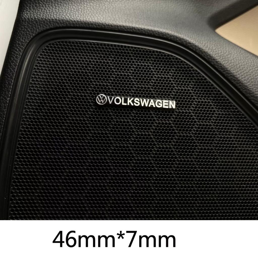 4pcs Alloy Car Stereo Emblem Decals Sound Audio Sticker for Volkswagen VW Beetle BORA GOLF JETTA PASSAT Polo SR32 TOUAREG TOURAN 46YHS