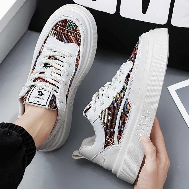 

Массивные кроссовки Мужские повседневные кожаные кеды для скейтборда Роскошные летние уличные для хайкинга Спортивные для тенниса и бега Платформа Лоферы 39 коричневый