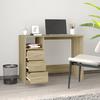 VidaXL Bureau avec tiroirs Chêne sonoma 102x50x76 cm Bois d'ingénierie 823035