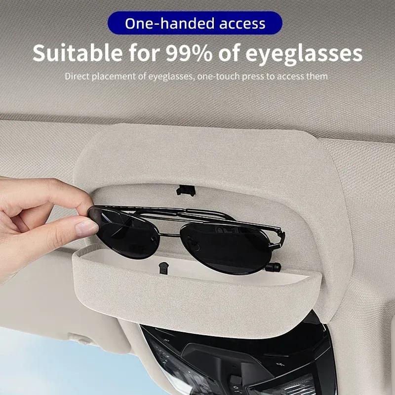-Car Sunglasses Holder Suede Glasses Case Sunroof Sunglasses Storage Box For BMW 3 5 Series X3 X5 G01 G02 G05 G07 U11 G20 G30 G6