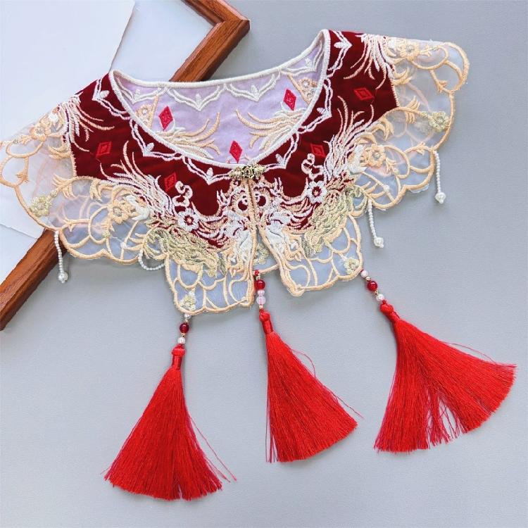 Yunjian Collar Decorative Hanfu Tassels Pearls False Collar Detachable Collar