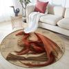 Vintage Giant Dragon Pattern Round rug,Carpet Rug for Living Room Bedroom Sofa Playroom Decor,Non-slip Floor Mat,Holiday Gifts and Birthday Gifts.