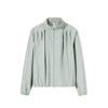 Training Series Solid Color Zip-Up Stand Collar Comfortable Breathable Versatile Loose Jacket Women Jackets Misty-Moon-Blue 162527620-2