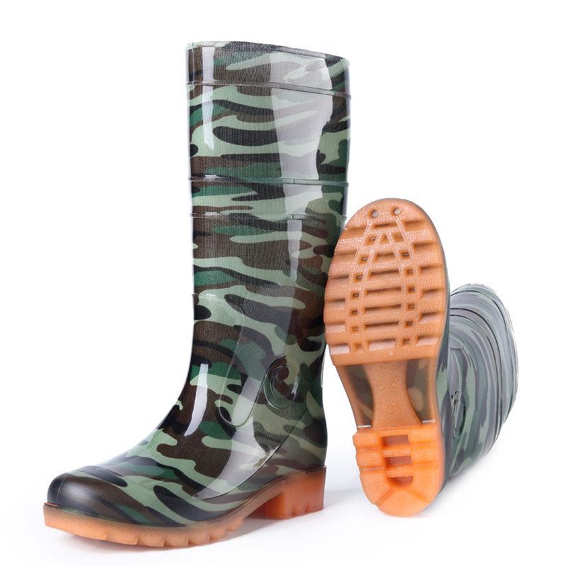 

Men s camouflage high rain boots high-top protective rain shoes three-proof rubber shoes water shoes 40 камуфляжний