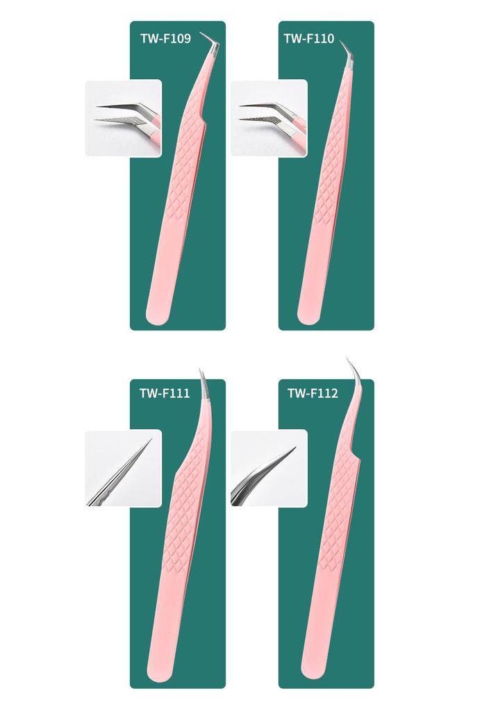 Gold Feather Stainless Steel Precision Eyelash Tweezers - High Precision for Grafting and Separating Eyelashes