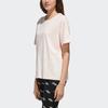 Adidas Logo Print Sports Casual T-Shirt Women Tops Pink GK3332