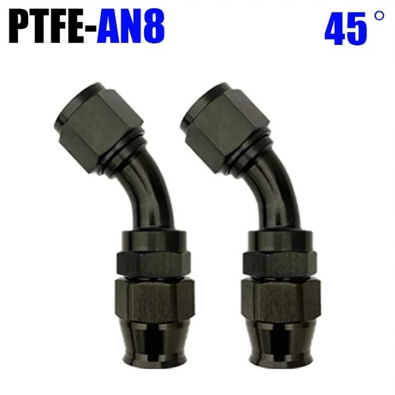 2Pcs Hose End Connector Adapter Cold Water Pipe Fuel Pipe Hose End Connector AN4 6 8 10 12 Straight Type 0 ° 45 ° 90 ° 180 °