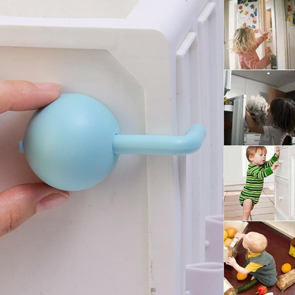 5PCS Children's Drawer Anti-lock Baby Cabinet Safety Lock Baby Kitchen Door Fixing Buckle Anti-pinch Multifunctional Child Locks