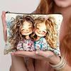 1pc Cute Girls' Makeup Bag - Portable Linen Cosmetic Pouch | Vibrant Cartoon Design, Travel, Vacation, Business