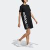 Adidas Neo Color Block Letter Logo Print Sports Style Comfortable Short Sleeve Dress Women Dresses Black H61974