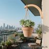Solid Wood Hanging Flower Pot for Indoor Plants