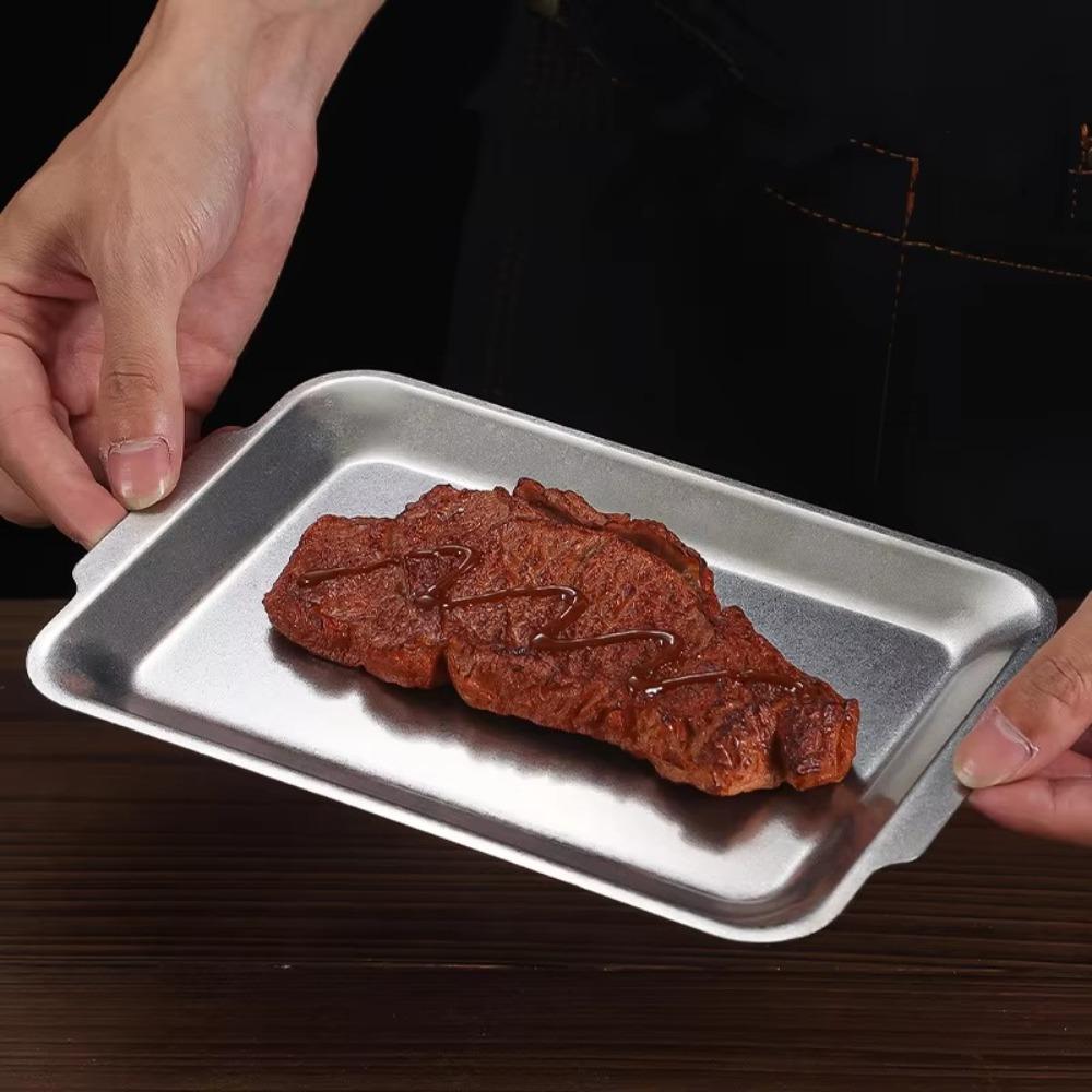 Rectangular Roasting Pan Thickened Fruit Vegetable Plate Durable Flat Dish  Bread Pastry