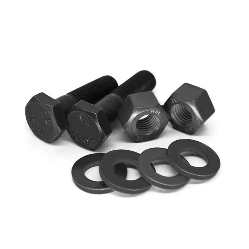 Baipu Blackened Flange Hex Head Bolt & Nut Set, Grade 4.8