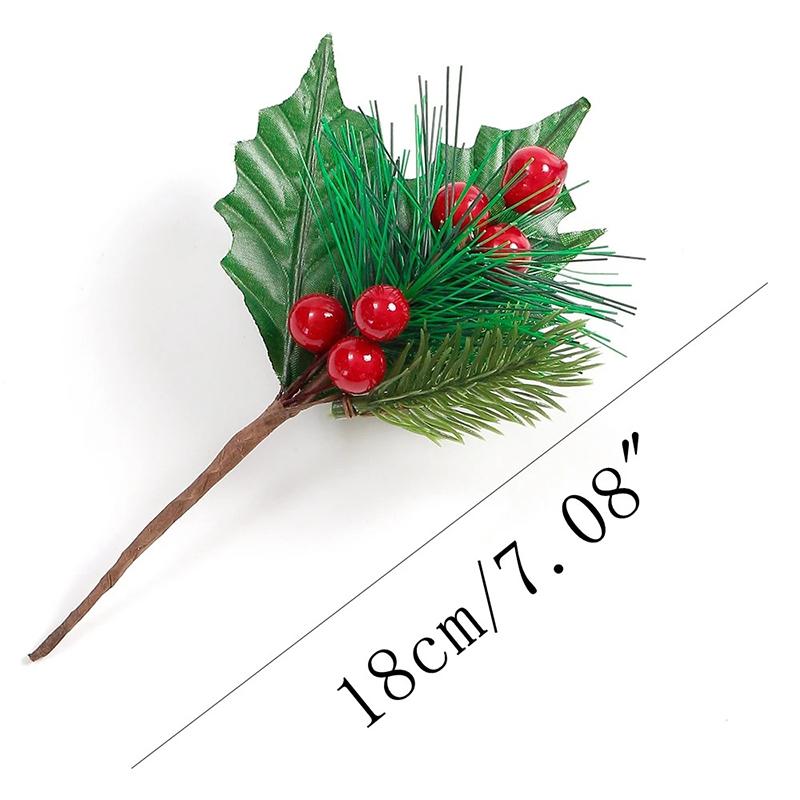 Weihnachten Rote Beere Künstliche Blumen Tannenzapfen Zweig Weihnachtsbaum Weihnachtsdekorationen Heimdeko Neujahr 2025 Ornamente Geschenke