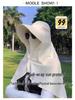 Women's Sun Protection Hat with Full Face, Neck, and Shoulder Coverage - Extra Large Shawl Style Fisherman Hat for Summer