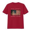 Make America Godly Again American Flag Cross Jesus T Shirt vintage Washed fashion streetwear Slightly homme Breathable