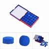50pcs Hard Leather Billiards Cue Tips Blue Glue On Tips Cue Tips Replacement  Replacement Repair