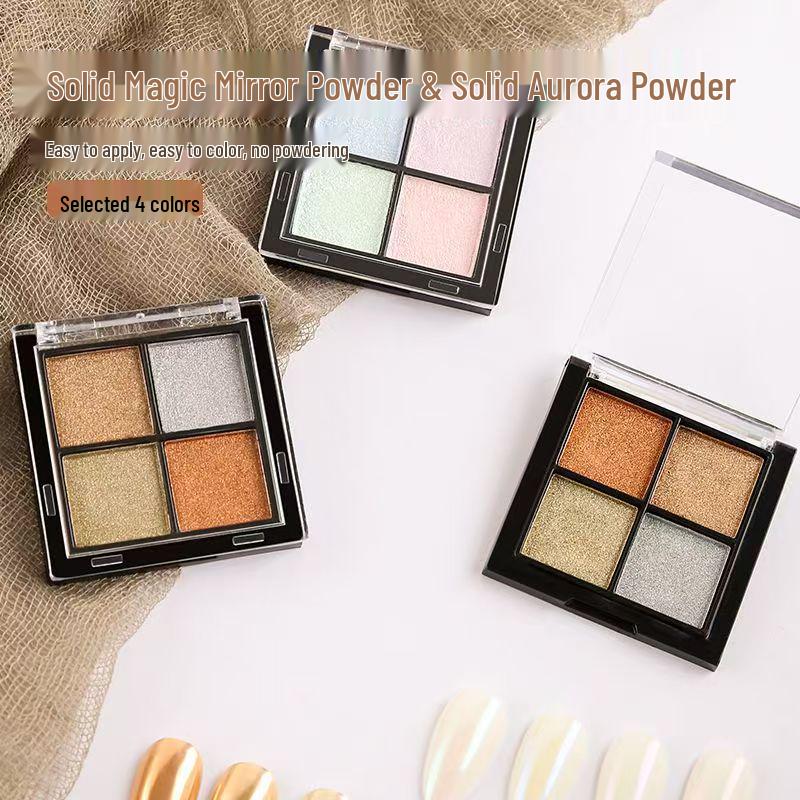 Aurora Metallic Mirror Nail Art Powder - Four-Color Mix