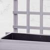 3 Tier Garden Planters with Trellis for Vine Climbing, Wooden Raised Beds, 95x95x110cm, Grey