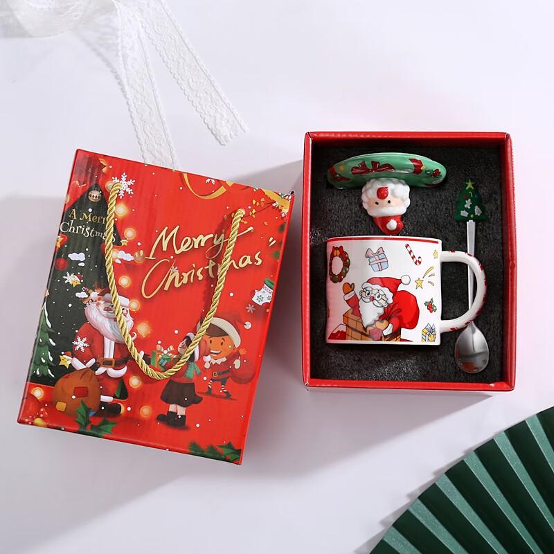 Festive Ceramic Santa Mug with Lid, Holiday Cartoon Coffee Cup, Large-Capacity Christmas Drinkware Gift