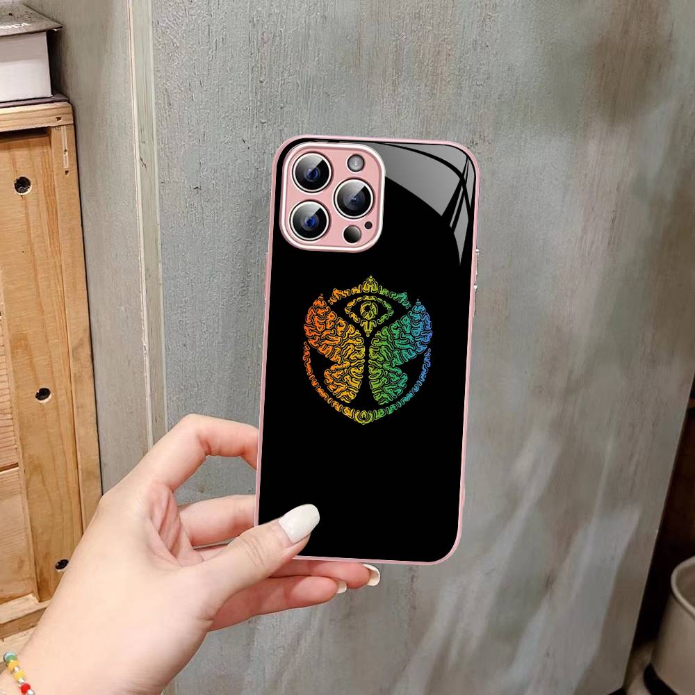 

T-Tomorrowlands Music Logo Tempered Glass For Iphone 14 13 12 11 Pro Mini XS MAX 14Plus X XS XR Cover iphone 13 pro