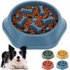 Anti-Choking Slow Feeder Dog Bowl for Small Medium Dogs Anti-Slip Puppy Food Puzzle Feeder Dishes Pet Slow Eating Dish