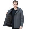 Men's 2025 Winter Removable Liner Down Jacket: Thick Warm White Duck Down Business Casual Coat
