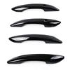 For Hyundai Sonata     ABS Chrome Carbon Fiber Black Car Door Handle Cover Trim Sticker Car Styling Accessories