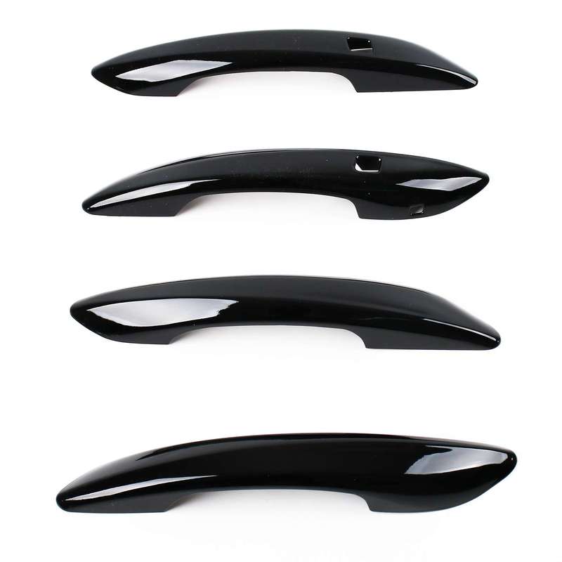 For Hyundai Sonata     ABS Chrome Carbon Fiber Black Car Door Handle Cover Trim Sticker Car Styling Accessories
