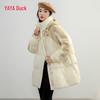 YAYA Women's Mid-Length Hooded Down Jacket