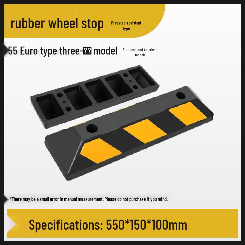 Thickened Rubber Wheel Stopper: Parking Position Limiter & Reversing Block