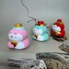 Handmade Wooden Snake Keychain Ornament with Bell Pendant