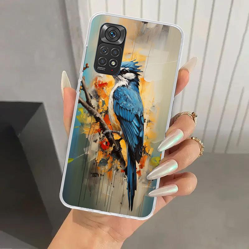 Animal Oil Painting Bird Phone Case for Xiaomi Redmi Note 15 14 14S 13 12S 12 Pro 11S 11 Plus 11T 11E 10S Soft Funda Print Shell