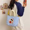 Cute Contrasting Color Portable Large-capacity Bucket Bag Girl Heart Niche Tote Bag Female Cartoon Messenger Bag