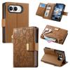 For iPhone Duo Case Luxury Leather Zipper Flip Wallet Card Slot Bracket Shockproof Back Cover Accessories For iPhone 18 Fold