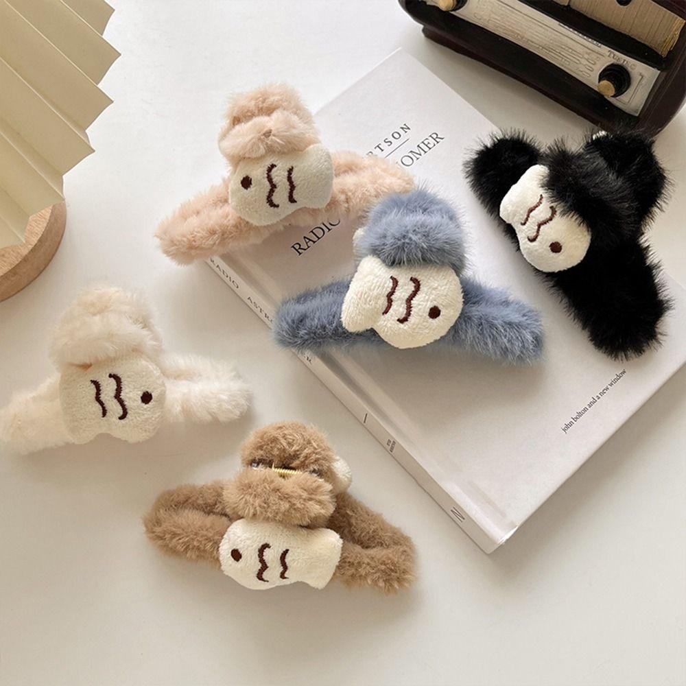 

Plush For Girls Headdress Hair Crab Clip Hair Accessories Fish Hair Claw Korean Style Hair Clip