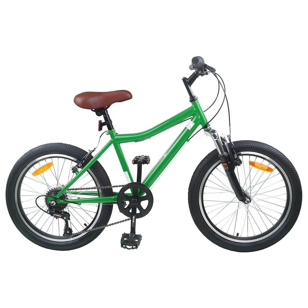 Kids Bike 24 Inches 6 Speed for Ages 8 12 Green