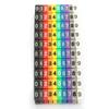 Digital Number Tube Wire Number Label Tube Cable Marker Colorful (100Pcs 4mm²)