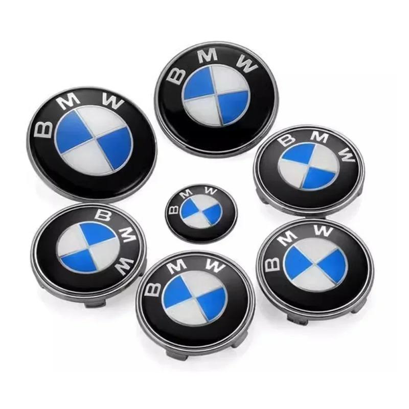 7 Stück Auto Frontemblem Heckemblem Radnabenkappe Aufkleber für bmw E46 E90 E60 F10 F11 F20 F30 F34 F01 G20 G21 G31 G38 X1 X3 X5 X7