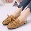 Women's Flat Shoes Summer Square Toe Soft Sole Casual Shoes for Women Outdoor Slip On Ladies Walking Shoes Female Half Slippers
