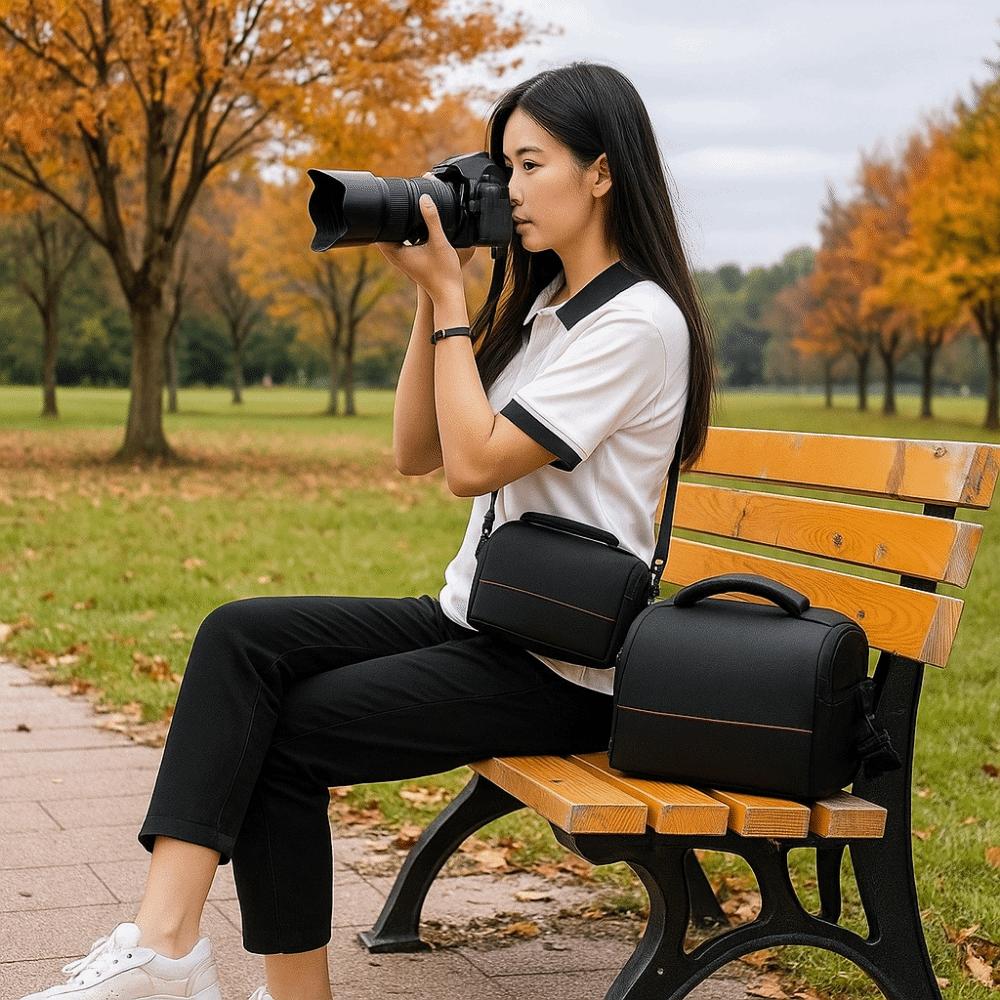 Multi-functional Photography Bag Waterproof Shoulder Bag Lens Pouch Bag  Outdoor Use